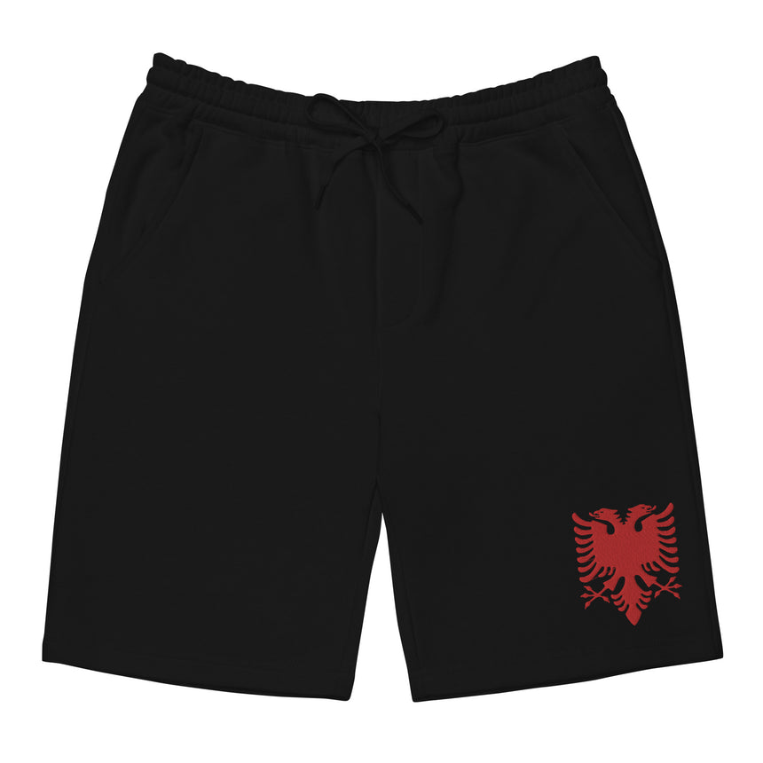 Albanian Eagle Embroidered Fleece Shorts
