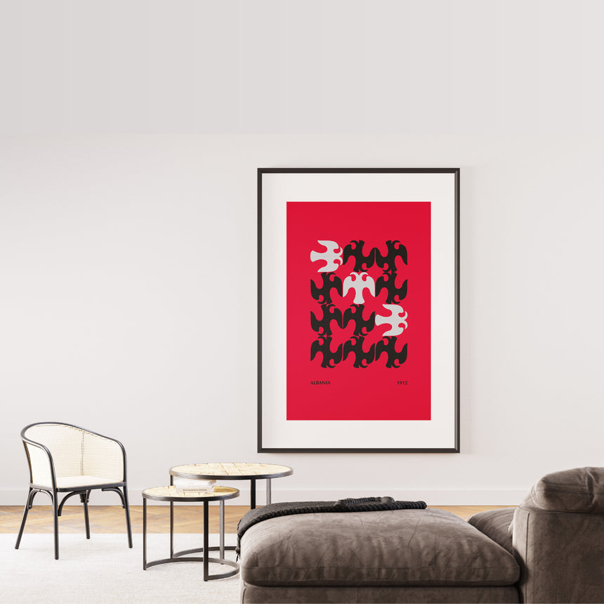 Albanian Eagle Bauhaus Poster