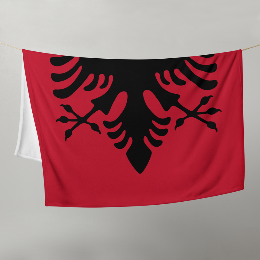 Albanian Eagle Throw Blanket