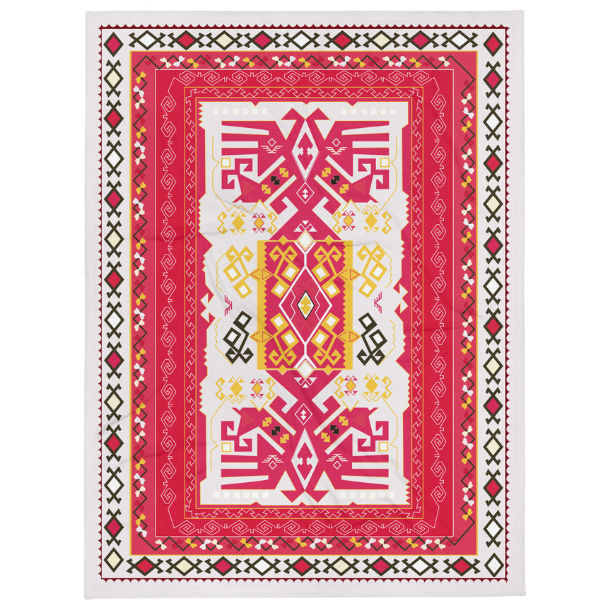 Albanian Motif Throw Blanket