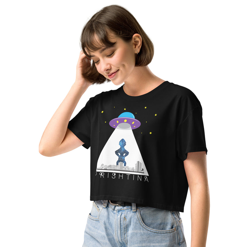 UFO Over Prishtina Women's Crop Tee