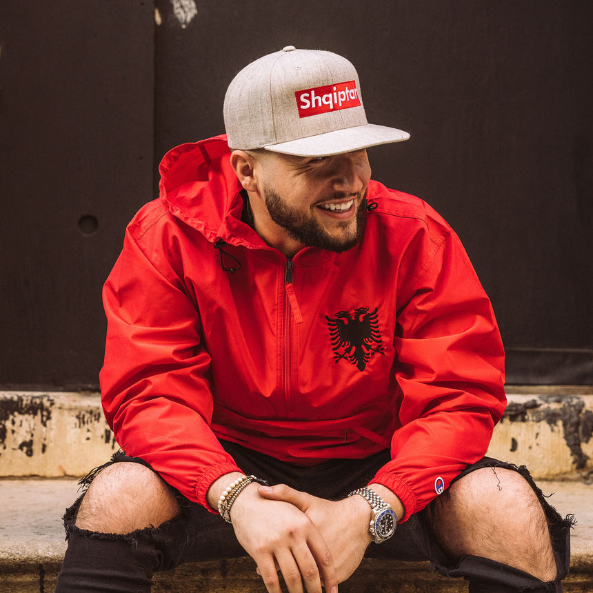 Albanian Eagle Embroidered Champion® Packable Anorak Jacket