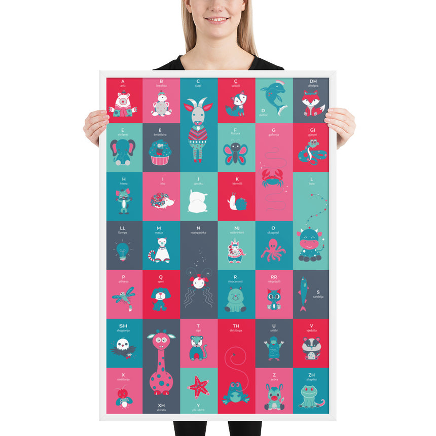 Albanian Alphabet for Kids Poster