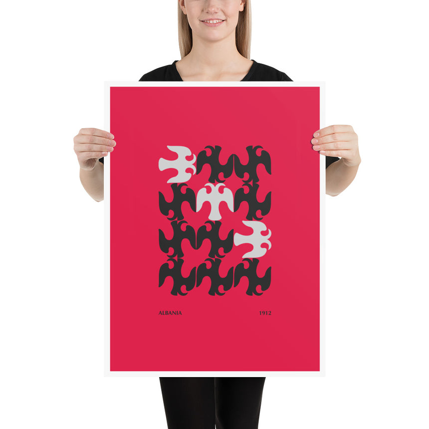 Albanian Eagle Bauhaus Poster