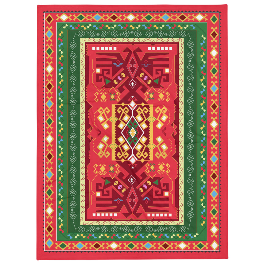 Albanian Motif Throw Blanket