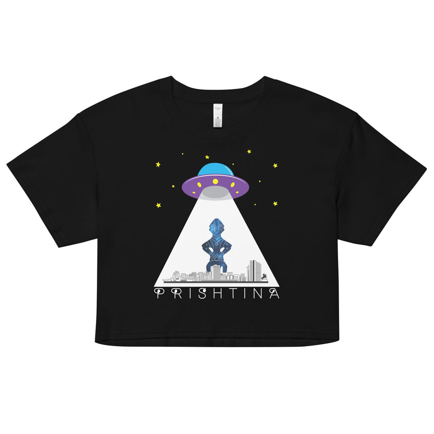 UFO Over Prishtina Women's Crop Tee