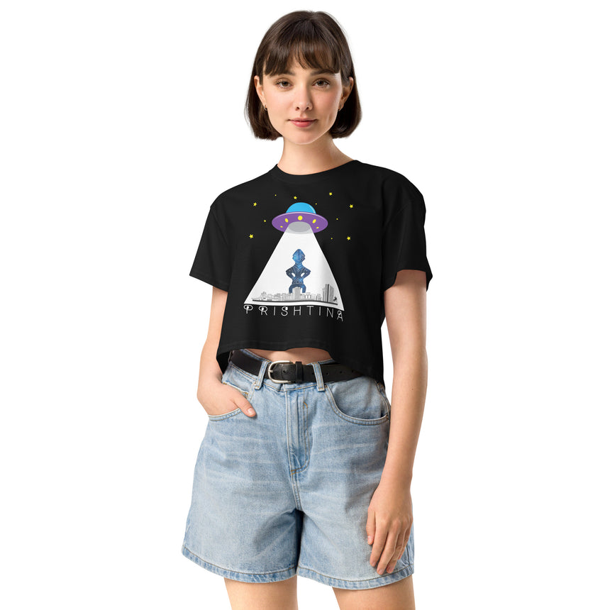 UFO Over Prishtina Women's Crop Tee