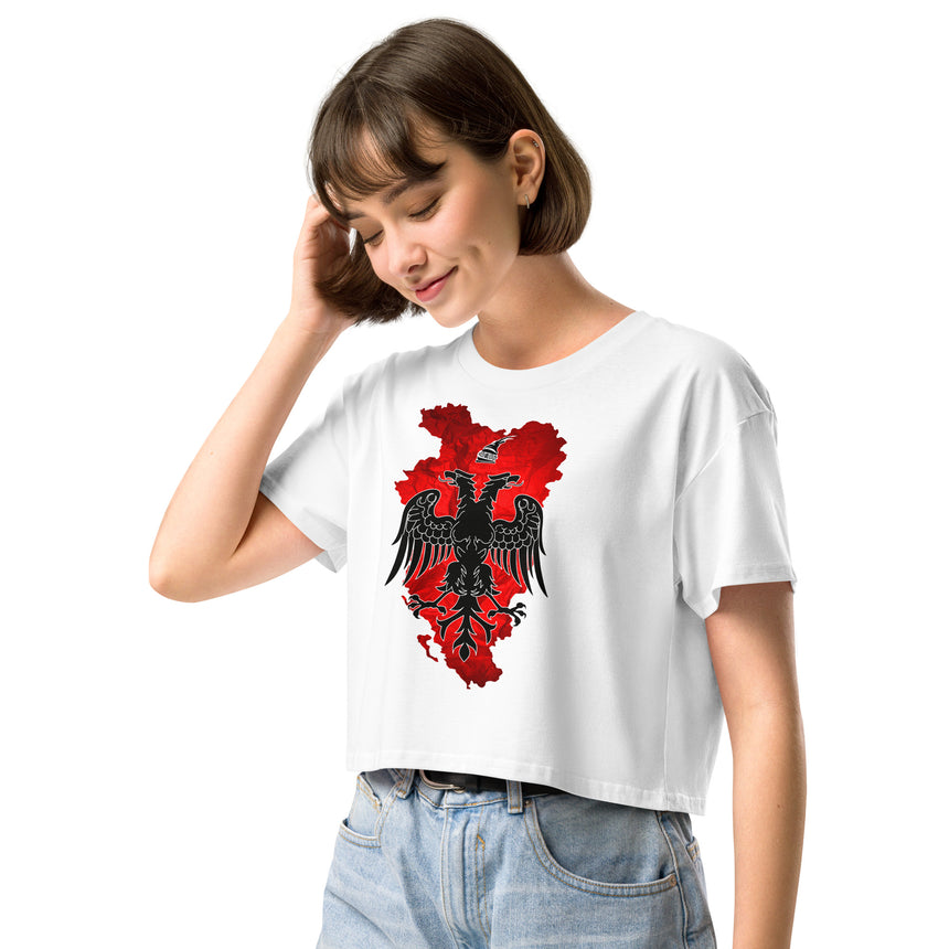Ethnic Albania Women's Crop Tee