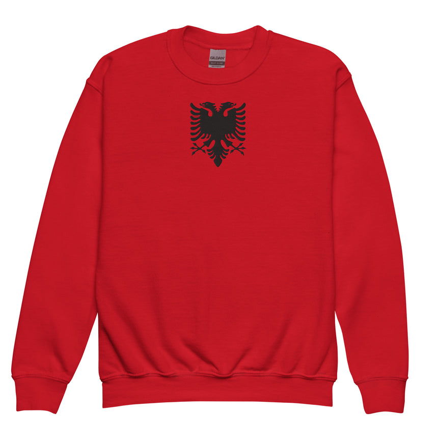 Albanian Eagle Embroidered Kids Sweatshirt