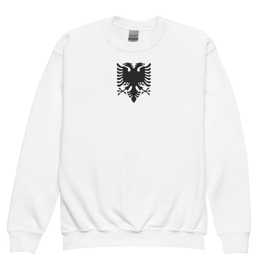 Albanian Eagle Embroidered Kids Sweatshirt
