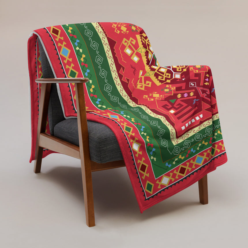 Albanian Motif Throw Blanket